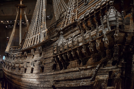 Stockholm, Sweden - 31 December 2017. Vasa Museum and Vasa Swedish Warship Built Between 1626 and 1628のeditorial素材