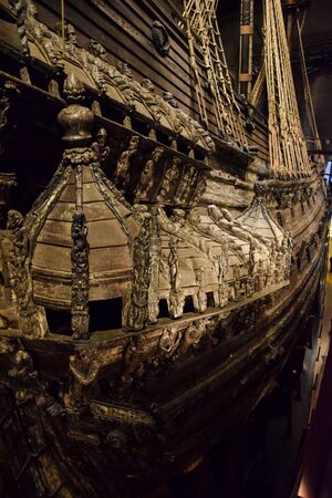Stockholm, Sweden - 31 December 2017. Vasa Museum and Vasa Swedish Warship Built Between 1626 and 1628のeditorial素材