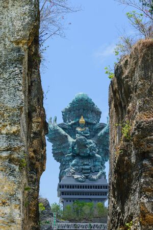Bali, Indonesia - 10 OCT 2018. Garuda Wisnu Kencana statue. 121 meter tall statue located in Garuda Wisnu Kencana Cultural Parkのeditorial素材