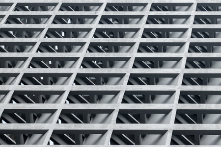 Thailand Bangkok 16 MAR 2020 Grey concrete modern architecture skyscraper background