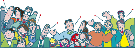 Laughing peopleのイラスト素材