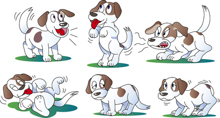 Dog's facial expressionsのイラスト素材