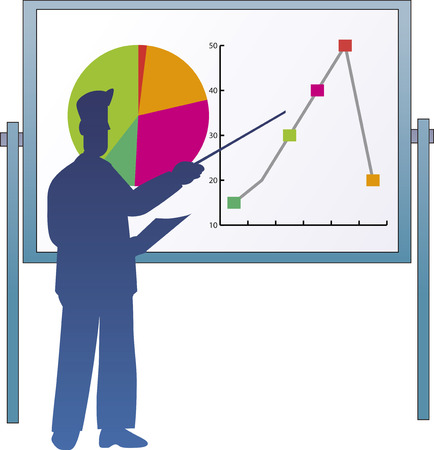 presentation board illustrationのイラスト素材