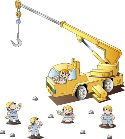 Crane carのイラスト素材