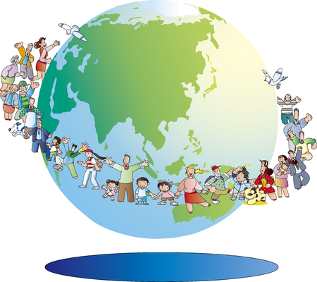 The earth is a friendのイラスト素材