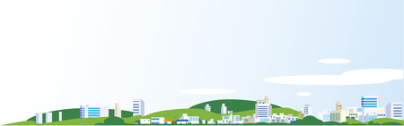 Scenery where the building can be seenのイラスト素材