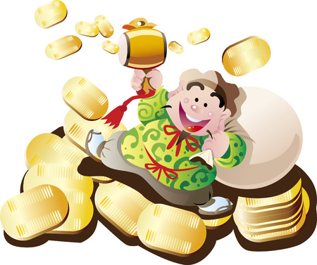 Daikoku and oddsのイラスト素材