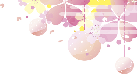 Cherry blossom festival background illustrationのイラスト素材