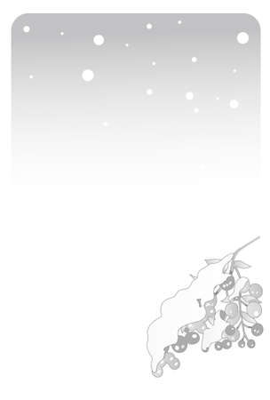 Southern heavenly fruit of postcards in mourning of winter plantsのイラスト素材