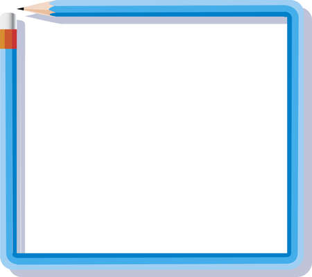 Interesting pencil frame text space in designのイラスト素材