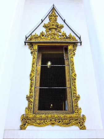 Window of temple in Wat po at Thailand の写真素材