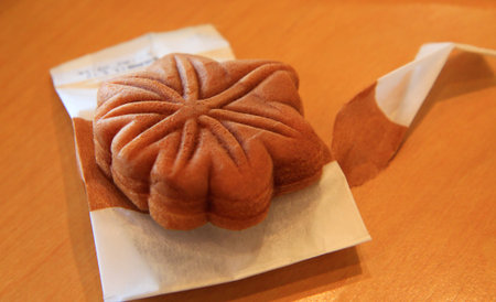 Japanese maple pastry in Miyajima island of Japan