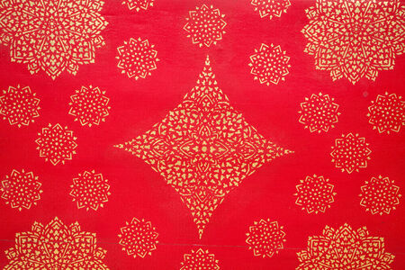 Wall pattern background in temple of dawn, Thailandの写真素材