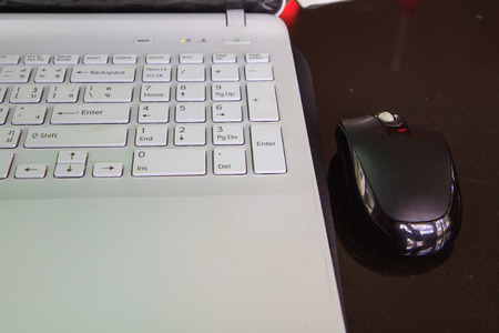 Notebook keyboard and mouse - business design and controllerの写真素材