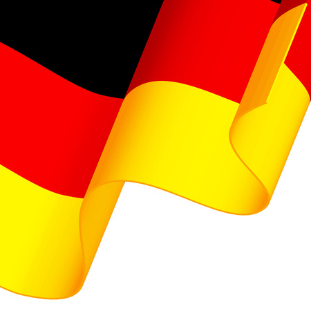 Waving Germany flag isolated on white background.のイラスト素材