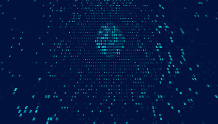 A powerful digital landscape features a central sphere of dense code acting as a gravity well for...