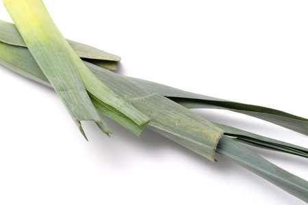 Spring onions isolated on a white background