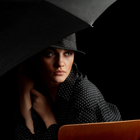 Charming Lady from Chicago 30's with Mysterious Look