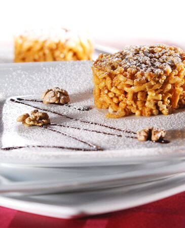 Chak-Chak is a Tatar Dainty made from Pastry Grains and Nutsの写真素材