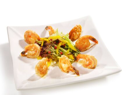 Salad with Shrimps in Sour-sweet Sauceの写真素材