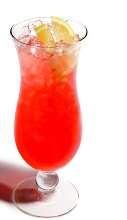 Super Cosmopolitan - Cocktail with Gin, Grenadine and Lemon. Isolated on White Backgroundの写真素材