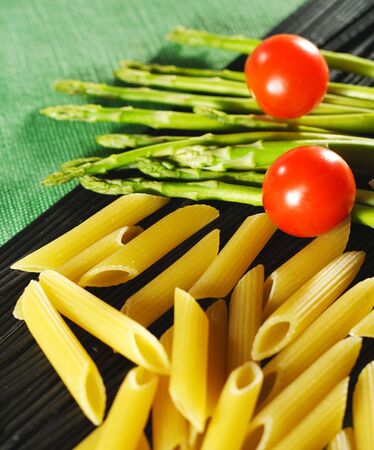 Food Ingredient - Pasta and Vegetableの写真素材