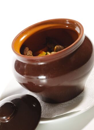 Pot Roast with Vegetables Under Cheeseの写真素材