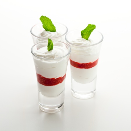Parfait (dessert) Layering Frozen Dessert with Berries Jamの写真素材