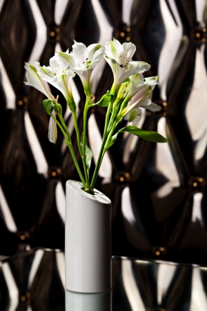 White Flower Bowlの写真素材