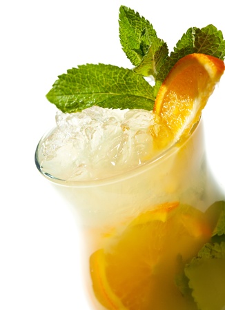 Cocktail - Mojito with Orange and Mintの写真素材