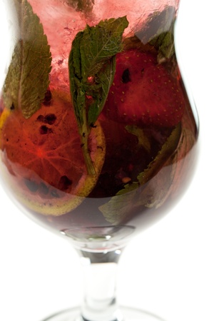 Cocktail - Mojito with Fresh Berries and Limeの写真素材