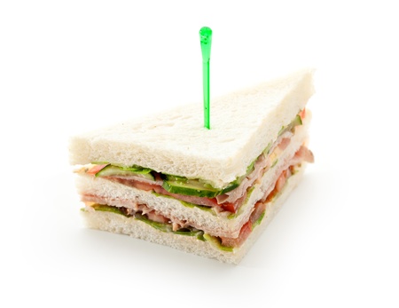 Sandwich Snack with Vegetables and Saucesの写真素材