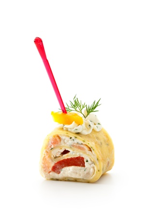 Rolled Pancake Canapeの写真素材