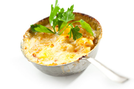 Chicken and Lettuce under Baked Cheese