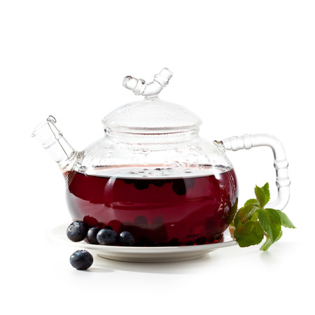 Berries Tea with Fresh Mintの写真素材