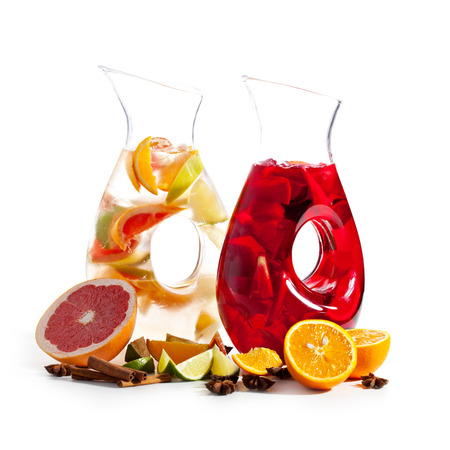 Freshness Sangria with Fruitsの写真素材