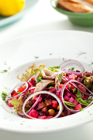 Salad of Beetroot and Herringの写真素材