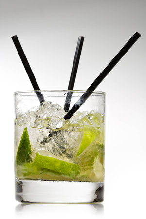 Caipirinha - National Cocktail of Brazil Made with Cachaca, Sugar and Limeの写真素材