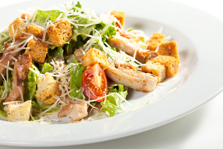 Caesar Salad with Chicken Filletの写真素材
