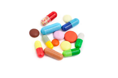 vitamins, pills and tables isolatedの写真素材