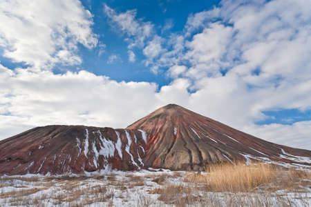 Slagheap winter in the snow. Donetsk. Ukraineの写真素材