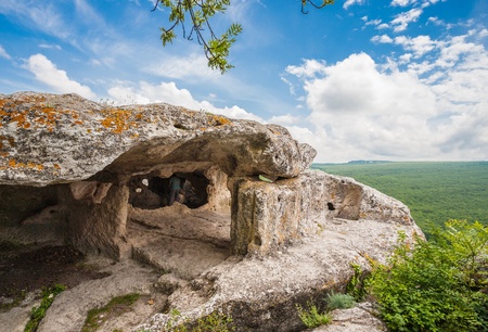 Card of the ancient cave city of Eski-Kermen (Crimea, Ukraine)の写真素材