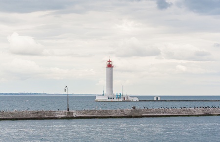 Operating lighthouse. Odessa. Ukraine. Black seaの写真素材