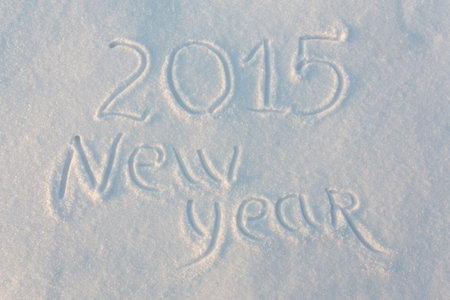 Happy New Year written on snow