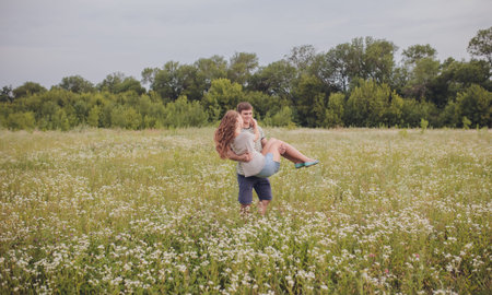 young couple in love