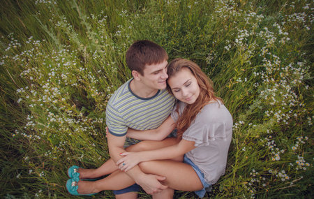 young couple in loveの写真素材