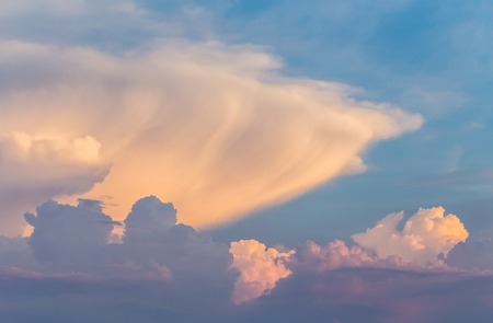 bright sunset sky background, beautiful nature landscapeの写真素材