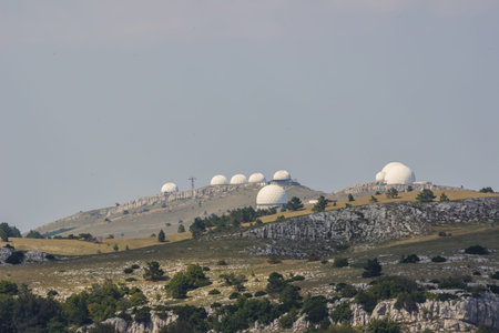Crimean observatory on the plateau of Mountain Ai-Petriの写真素材