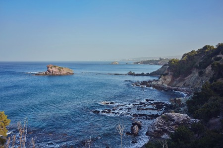 Beach near Aphrodite bath in Polis, Cyprusの素材 [FY31094515017]