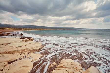Cyprus - Mediterranean Sea coast. Lara Beach in Paphos district.の写真素材